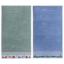 Kit 2 Toalhas Banho Infantil Criança Algodão Jacquard Menino Menina 1,20m X 0,70m