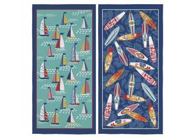 Kit 2 Toalhas Banho Navegantes Casal Praia Piscina Aveludada