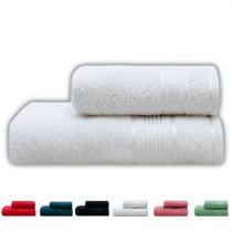 Kit 2 Toalhas Banho Rosto Algodão Grande Macia Felpuda Luxo Kit 2 Toalhas Banho Rosto Algodão Grande Macia Felpuda Luxo