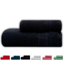 Kit 2 Toalhas Banho Rosto Algodão Grande Macia Felpuda Luxo Kit 2 Toalhas Banho Rosto Algodão Grande Macia Felpuda Luxo