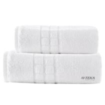 Kit 2 Toalhas Banho Rosto Branca Hotel Profissional Gigante 500g/m Toronto
