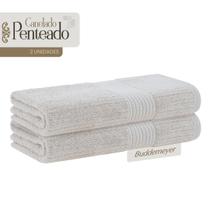 kit 2 Toalhas Buddemeyer Banho Penteado Canelado Bege