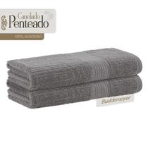 kit 2 Toalhas Buddemeyer Gigantes Penteado Canelado Kaki