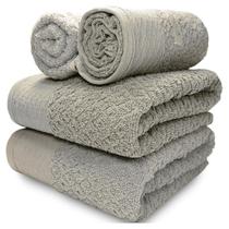 Kit 2 Toalhas De Banho + 2 Toalhas de Rosto Capri Atlântica Gigante 100% Algodão Banhão