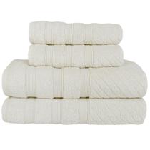 Kit 2 Toalhas de Banho + 2 Toalhas de Rosto Donatella 100% Algodão Variedade de Cores