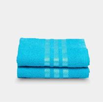 Kit 2 Toalhas De Banho 68X130Cm 100% Algodão - Azul