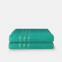 Kit 2 Toalhas De Banho 68X130Cm 100% Algodão-Verde Esmeralda