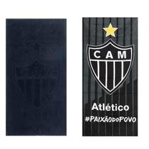 Kit 2 Toalhas de Banho Aveludada e Jacquard Time do Atlético Mineiro Preto Buettner