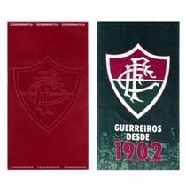 Kit 2 Toalhas de Banho Aveludada e Jacquard Time do Fluminense Vermelho e Verde Buettner Kit 2 Toalhas de Banho Aveludada e Jacquard Time do Fluminense Vermelho e Verde Buettner