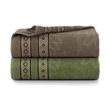 Kit 2 Toalhas De Banho Bloom 100% Algodão Marrom E Verde - Nicks Moda Casa