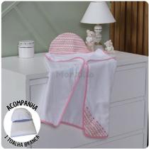 KIT 2 Toalhas de Banho Capuz Bebê Estampas