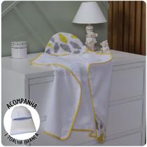 KIT 2 Toalhas de Banho Capuz Bebê Estampas