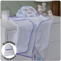 KIT 2 Toalhas de Banho Capuz Bebê Estampas