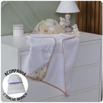 KIT 2 Toalhas de Banho Capuz Bebê Estampas
