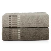 Kit 2 Toalhas de Banho Felpuda 100% Algodão 340g/m² 130x62cm