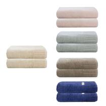 Kit 2 Toalhas De Banho Gigante Grande Banhão Algodão 85x150cm Banheiro Velour Camesa