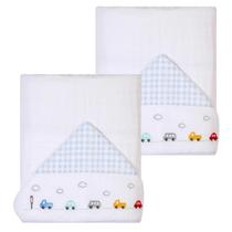 Kit 2 Toalhas De Banho Soft Bordados Papi 90 X 75 cm