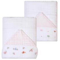 Kit 2 Toalhas De Banho Soft Bordados Papi 90 X 75 cm