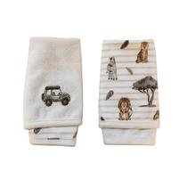 Kit 2 Toalhas de Boca Suedine e Atoalhado - Savana - Mini & Co.