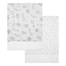 Kit 2 Toalhas de Fralda Papi 1,10m X 70cm Selva Neutro Kit 2 Toalhas de Fralda Papi 1,10m X 70cm Selva Neutro