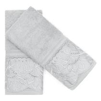 Kit 2 Toalhas De Lavabo Social Paola Egípcio Buettner 30x50 Cor Prata600