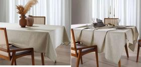 Kit 2 Toalhas de Mesa Retangular Clean Linhares 8 lugares Dohler