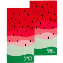 Kit 2 Toalhas de Praia Banhão Teka Málaga 75x150 cm Estampa:Melancia