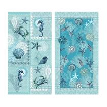 Kit 2 Toalhas de Praia Oceano Azul Aveludada Piscina Lepper