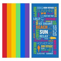 Kit 2 Toalhas de Praia Piscina Banho Microfibra Secagem Rápida Leve Antiareia 1,40x70