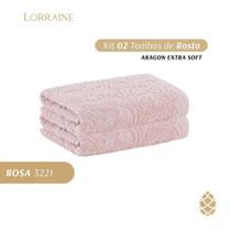 Kit 2 Toalhas De Rosto Aragon Extra Soft Buddemeyer 48X80 Cm