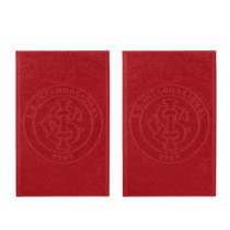Kit 2 Toalhas de Rosto e Mão Aveludada 100% Algodão Time Internacional Vermelho Buettner Kit 2 Toalhas de Rosto e Mão Aveludada 100% Algodão Time Internacional Vermelho Buettner