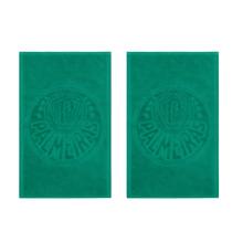 Kit 2 Toalhas de Rosto e Mão Aveludada 100% Algodão Time Palmeiras Verde Buettner Kit 2 Toalhas de Rosto e Mão Aveludada 100% Algodão Time Palmeiras Verde Buettner