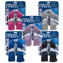 Kit 2 Toalhas Fitness Academia Microfibra Toque Gelado 30x100cm Jolitex -