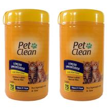 Kit 2 Toalhas Lenços Umedecidos para Gatos