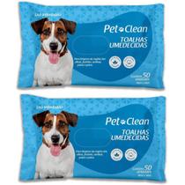 Kit 2 Toalhas Lenços Umedecidos Para Pet Cães e Gatos 50 unidades Kit 2 Toalhas Lenços Umedecidos Para Pet Cães e Gatos 50 unidades