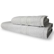 Kit 2 Toalhas Lisboa 1 Banho 1 Rosto Grossa 100% Algodão 430g/m² Branca Kit 2 Toalhas Lisboa 1 Banho 1 Rosto Grossa 100% Algodão 430g/m² Branca
