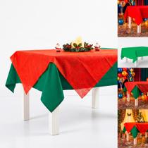 Kit 2 Toalhas Mesa Vermelha + Verde 2x1,40m Festas Natal TNT Kit 2 Toalhas Mesa Vermelha + Verde 2x1,40m Festas Natal TNT