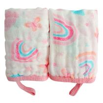 Kit 2 Toalhas Pano de Boca Bebe Soft 100%Algodão Nuvem Rosa Kit 2 Toalhas Pano de Boca Bebe Soft 100%Algodão Nuvem Rosa