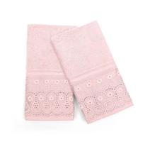 Kit 2 Toalhas Social Cristal Renascença Rosa Buettner