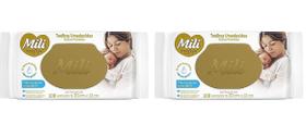 Kit 2 Toalhinha Umedecida Com Tampa Love&Care 100Unid - Mili
