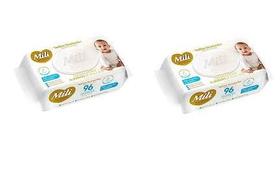 Kit 2 Toalhinha Umedecida Com Tampa Love&Care 96 Unid - Mili Kit 2 Toalhinha Umedecida Com Tampa Love&Care 96 Unid - Mili