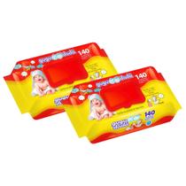 Kit 2 Toalhinhas Umedecidas Gugu Dadá Lenços 140 Unidades