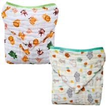 Kit 2 Toalhões de Banho Infantil Fralda Soft com Capuz Algodão Premium