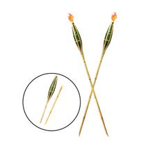 Kit 2 Tochas Bambu Lamparina Para Decoração Lual Desmontável