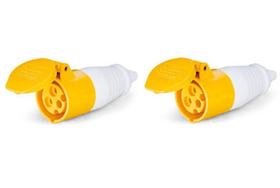 Kit 2 Tomada Acoplamento 2p+t 16a Amarelo 4h 110/130v Omg 3054 Kit 2 Tomada Acoplamento 2p+t 16a Amarelo 4h 110/130v Omg 3054