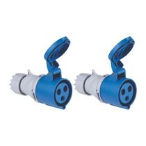 Kit 2 Tomada De Acoplamento Ind 2p+t 32A Vca 6H Tramontina -