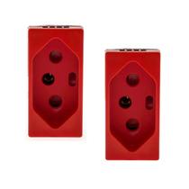 Kit 2 Tomada Dedicada 20a Vermelha Pial Plus+ 615082VM