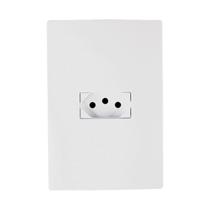 Kit 2 Tomada Elétrica Branca 10A Completa Linha I9 - Ilumi