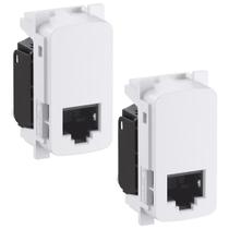 Kit 2 Tomada Rj45 Branca Cat5e Lcs2 Zeffia 680158 Legrand