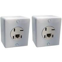 Kit 2 Tomada Telefone Telebras RJ11 Sobrepor Sistema X Box